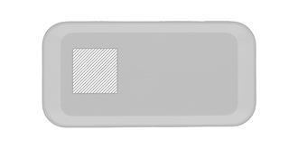 Enceinte avec chargeur à induction en ABS Engris - impression en haut à gauche