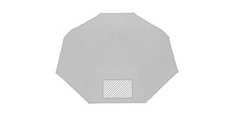 Mini parapluie 21" à ouverture automatique Sinus - Marquage Recto