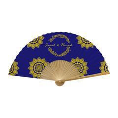 OBG PUB - Éventail en bambou et tissu Wasabi