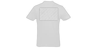 T-shirt femme manche courte coton 140g Princesse - Marquage Verso