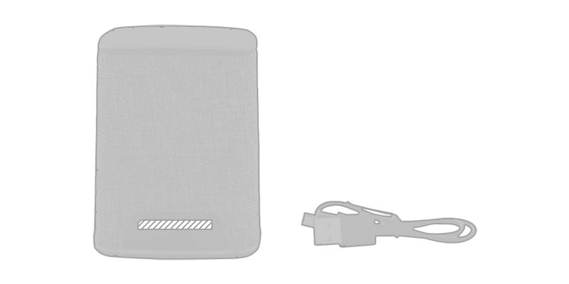 OBG.PUB - Haut-parleur lumineuse 3W en tissu/ABS Bolls - Impression Bas Haut-parleur lumineuse 3W en tissu/ABS Bolls - Impression Bas