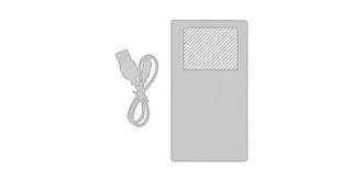 Batterie de secours 4000 mAh à induction 5W Mach - Impression avant en haut