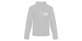 Veste polaire homme femme fermeture zippée Polata - Marquage poitrine gauche