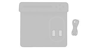 Tapis de souris avec chargeur en polyester Meka - Impression Droite