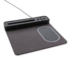 OBG PUB - Tapis de souris avec chargeur en polyester Meka