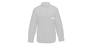 Chemise manches longues oxford homme ou femme - Marquage poitrine gauche