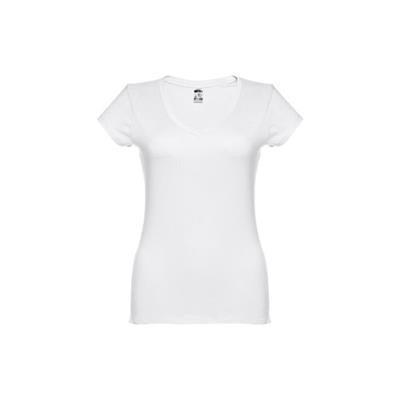 OBG.PUB - T-shirt femme col ouvert manches courtes Victoria Blanc T-shirt femme col ouvert manches courtes Victoria Blanc