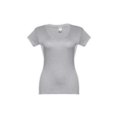 OBG.PUB - T-shirt femme col ouvert manches courtes Victoria Gris T-shirt femme col ouvert manches courtes Victoria Gris