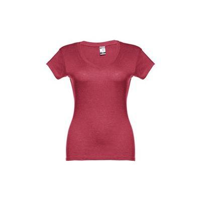 OBG.PUB - T-shirt femme col ouvert manches courtes Victoria Rouge de falun T-shirt femme col ouvert manches courtes Victoria Rouge de falun