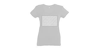 T-shirt femme col ouvert manches courtes Victoria - Marquage Recto