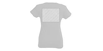 T-shirt femme col ouvert manches courtes Victoria - Marquage Verso