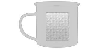 Tasse à café de 350 ml en acier inoxydable Syer - Marquage Recto