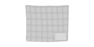 Plaid doux à carreaux en polaire 180g/m² Ofcan - Marquage Recto