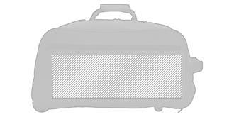 Sacoche de voyage en polyester avec roues Pretas - Marquage Recto