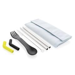 OBG PUB - Set de pailles de 2 pièces avec couverts Tyerra