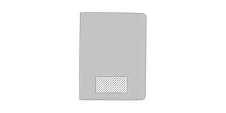 Conférencier A4 en cuir recyclé résistant Colton - Impression Bas