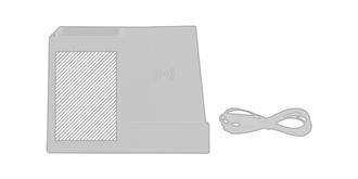 Chargeur à induction avec porte-crayons Lyensa - impression avant coté gauche