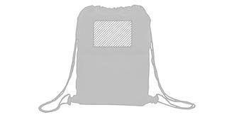 Sac à dos à cordon réfléchissant en RPET Jurna - Impression avant en haut