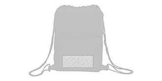 Sac à dos à cordon réfléchissant en RPET Jurna - Impression Bas