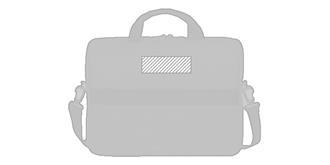 Sacoche pour ordinateur de 15,6" en PET Usuas - Impression arrière en haut