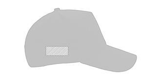 Casquette 5 panneaux en coton recyclé 190gr Oark - Impression Droite