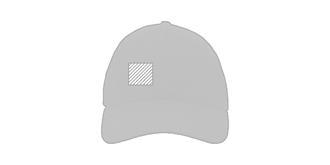 Casquette 6 panneaux en coton recyclé 190gr Kojar - Impression sur panneau droite