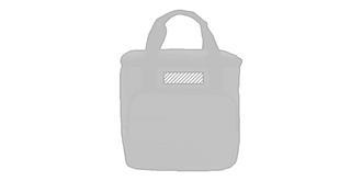 Sac de pique-nique isotherme en PET recyclé Narye - Impression avant en haut