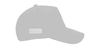 Casquette 6 panneaux en coton recyclé 280gr Birna - Immpression latérale droite