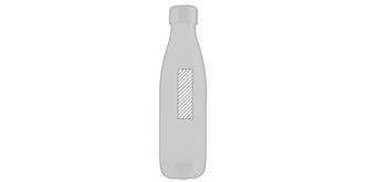 Bouteille d'eau étanche avec bouchon en acier Boso - Impression arrière en haut