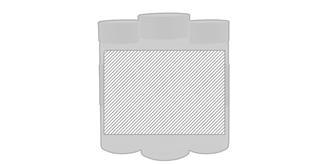 Bouteille en verre avec couvercle en bambou Yures - Marquage autour