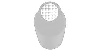 Bouteille d'eau étanche avec bouchon en métal Pola - Impression Haut