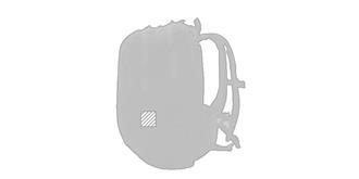 Sac à dos de randonnée de 26L en polyester Mesiu - impression en bas à droite