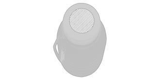 Bouteille en silicone pliable avec couvercle Zefan - Impression Haut