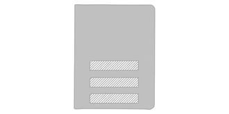 Conférencier A5 Impact en rPET écologique Wasty - Impression arrière en bas