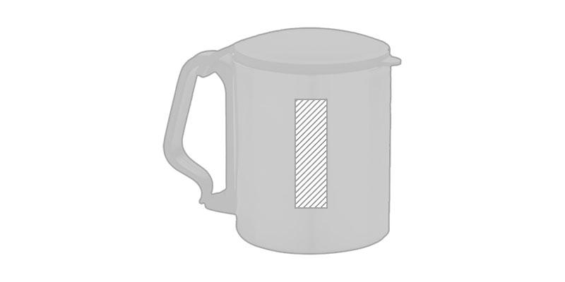 OBG.PUB - Mug de 200 ml en acier inoxydable Palius - Impression Gauche Mug de 200 ml en acier inoxydable Palius - Impression Gauche
