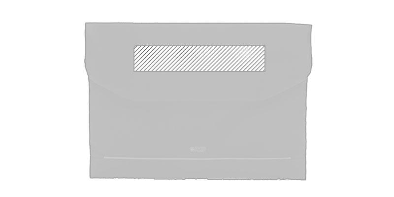 OBG.PUB - Pochette pour ordinateur en polyester Zumye - Impression avant en haut Pochette pour ordinateur en polyester Zumye - Impression avant en haut