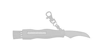 Canif en acier inoxydable et bois Condi - Marquage Recto