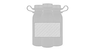 Bouteille en cuivre avec poignée Dragoun - Marquage autour