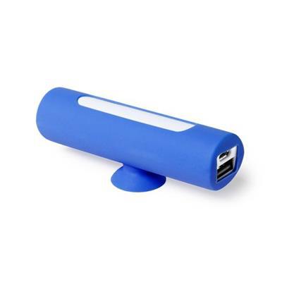 Power-bank bicolore support téléphone Khatim Bleu