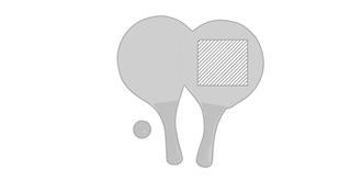 Raquette de plage en bois naturel Cursol - Impression Droite