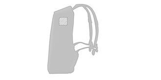 Sac à dos antivol en matière RPET Cordonna - impression en haut à droite