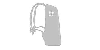 Sac à dos antivol en matière RPET Cordonna - impression en haut à gauche