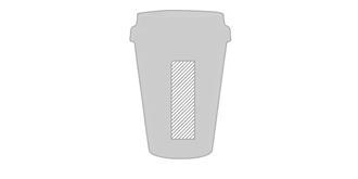 Mug en PP recyclable à double paroi 300ml Bern - Marquage Recto