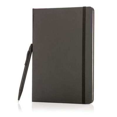 Carnet de notes A5 en papier avec stylet Cia Noir