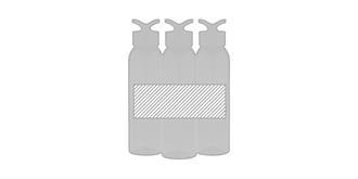 Bouteille de 650ml en plastique AS Krabye - Marquage autour