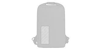 Sac à dos antivol robuste en polyester Lyeta - impression avant coté gauche