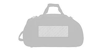 Sac de sport en polyester avec poche Kalior - Impression arrière en bas