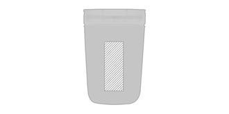 Gobelet en verre en plastique recyclé Biellast - Marquage Recto