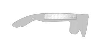 Lunettes de soleil en polypropylène PP Mirfan - Marquage branche droite