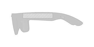 Lunettes de soleil en polypropylène PP Mirfan - Marquage branche gauche